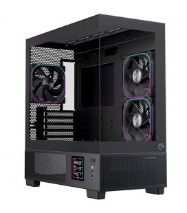 Caja ordenador gaming einarex sm501d atx rgb cristal templado negra
