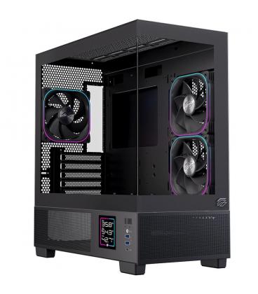 Caja ordenador gaming einarex sm501d atx rgb cristal templado negra