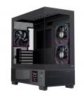 Caja ordenador gaming einarex sm501d atx rgb cristal templado negra