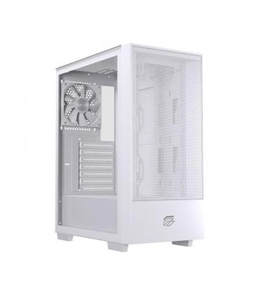 Caja ordenador gaming einarex p100 core atx cristal templado blanca