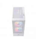 Caja ordenador gaming einarex p100 atx rgb cristal templado blanca
