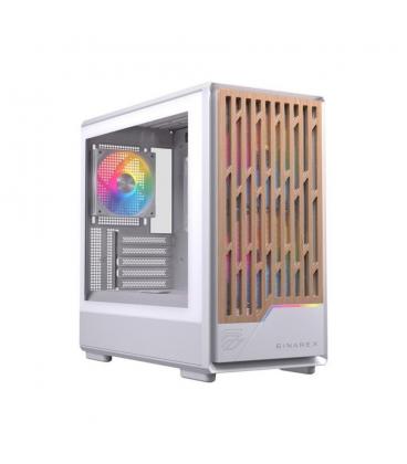 Caja ordenador gaming einarex pm400 atx rgb cristal templado blanca