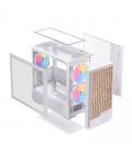 Caja ordenador gaming einarex pm400 atx rgb cristal templado blanca