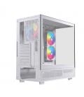 Caja ordenador gaming einarex s500 rgb atx cristal templado blanca
