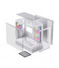 Caja ordenador gaming einarex s500 rgb atx cristal templado blanca