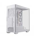 Caja ordenador gaming einarex s700 rgb atx cristal templado blanca