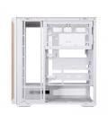 Caja ordenador gaming einarex p800 atx rgb cristal templado blanca