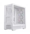 Caja ordenador gaming einarex p800 atx rgb cristal templado blanca