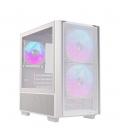 Caja ordenador gaming einarex pm150 matx rgb cristal templado blanca