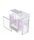 Caja ordenador gaming einarex pm150 matx rgb cristal templado blanca