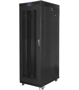 ARMARIO LANBERG RACK 19" 27U 800X1200 PUERTA MESH CON LCD FLAT PACK NEGRO