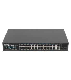 Lanberg RSFE-24P-2C-250 switch No administrado Gigabit Ethernet (10/100/1000) Energía sobre Ethernet (PoE) 1U Negro
