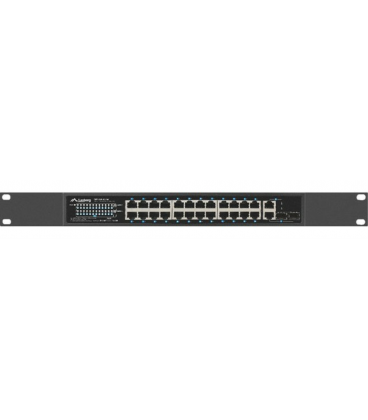 Lanberg RSFE-24P-2C-360 switch No administrado Gigabit Ethernet (10/100/1000) Energía sobre Ethernet (PoE) 1U Negro