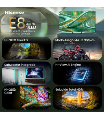 Hisense 55E8S Televisor 139,7 cm (55") 4K Ultra HD Smart TV Wifi Gris 400 cd / m²