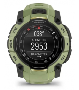 Garmin Instinct 3 AMOLED 3,3 cm (1.3") 50 mm Digital 416 x 416 Pixeles Pantalla táctil Verde, Gris GPS (satélite)