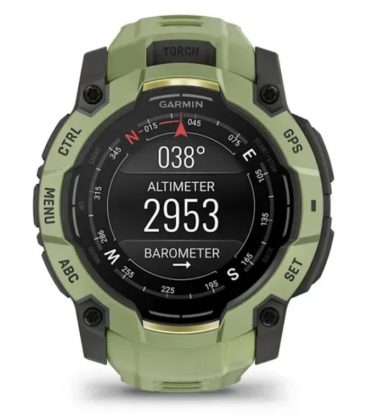 Garmin Instinct 3 AMOLED 3,3 cm (1.3") 50 mm Digital 416 x 416 Pixeles Pantalla táctil Verde, Gris GPS (satélite)