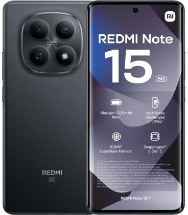 Smartphone xiaomi redmi note 15 6gb/ 128gb/ 6.77'/ 5g/ negro