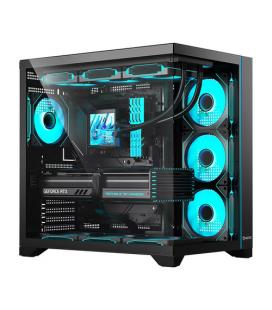 Hiditec H3 PRO Midi Tower Negro, Transparente