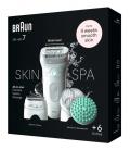 Depiladora braun silk epil skinspa7 7-081/ con batería/ 6 accesorios