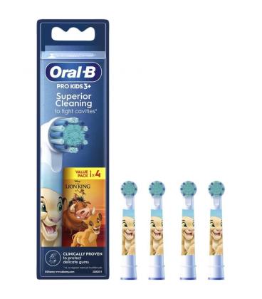 Cabezal de recambio braun para cepillo braun oral-b pro kids 3+ rey leon/ pack 4 uds