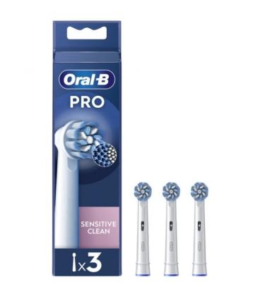 Cabezal de recambio braun para cepillo braun oral-b sensitive clean/ pack 3 uds
