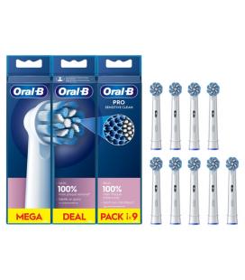 Cabezal de recambio braun para cepillo braun oral-b sensitive clean/ pack 9 uds