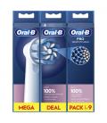 Cabezal de recambio braun para cepillo braun oral-b sensitive clean/ pack 9 uds