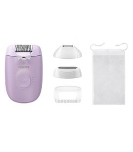 Depiladora philips epilator series 4000 bre257/ con batería/ 4 accesorios