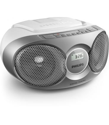 Radio cd philips az215s/ 3w rms/ con cable/ plata