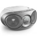 Radio cd philips az215s/ 3w rms/ con cable/ plata