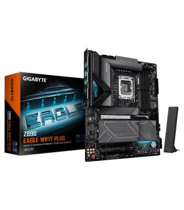 GIGABYTE Z890 EAGLE WIFI7 PLUS Placa Base – Compatible con procesadores Intel Core Ultra (Serie 2), VRM de 14+1+2 fases, hasta 9