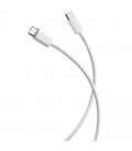 Cable usb 2.0 tipo-c 3a xiaomi braided/ usb tipo-c macho - usb tipo-c macho/ hasta 60w/ 480mbps/ 1m/ blanco