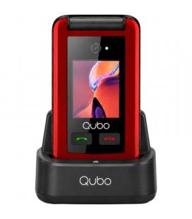 Teléfono móvil qubo x-247rdc 4g para personas mayores/ rojo