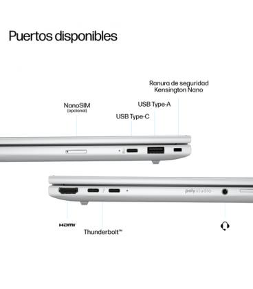 Portátil hp elitebook 8 g1i d93wdet intel core ultra 7-256v/ 16gb/ 512gb ssd/ 14'/ win11 pro