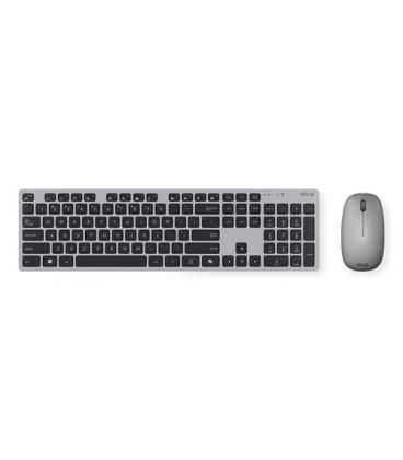 Teclado y ratón inalámbricos asus w5000 wireless/ gris