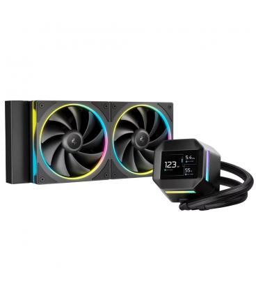 Kit refrigeracion liquida deepcool lm240 led rgb 2x 120mm negro