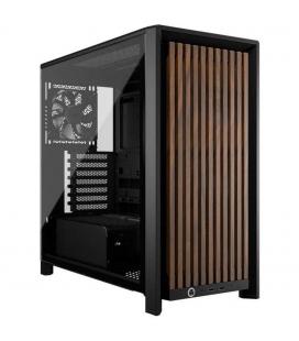 Caja ordenador gaming corsair frame 4000d rs wood atx cristal templado negra