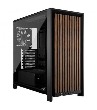 Caja ordenador gaming corsair frame 4000d rs wood atx cristal templado negra