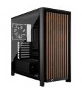 Caja ordenador gaming corsair frame 4000d rs wood atx cristal templado negra
