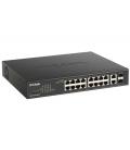 D-Link DGS-1100-18PV2 switch Gestionado L2 Gigabit Ethernet (10/100/1000) Energía sobre Ethernet (PoE) 1U Negro