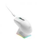 Ratón gaming inalámbrico mars gaming mmw-elite/ batería recargable/ hasta 20000 dpi/ blanco