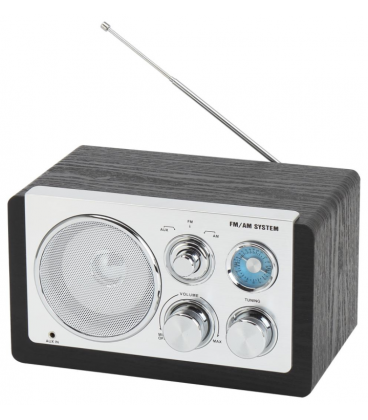 RADIO DENVER DE DISEÑO MODERNO NEGRA