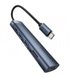 Docking usb tipo-c vention thjhb/ 1xhdmi 4k/ 2xusb/ 1xusb tipo-c pd/ gris