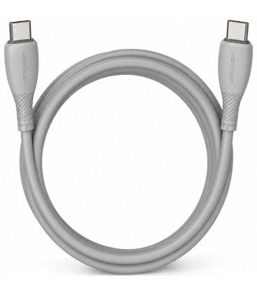 Cable usb 2.0 tipo-c vention trvhh/ usb tipo-c macho - usb tipo-c macho/ hasta 60w/ 480mbps/ 2m/ gris