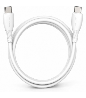 Cable usb 2.0 tipo-c vention trvwf/ usb tipo-c macho - usb tipo-c macho/ hasta 60w/ 480mbps/ 1m/ blanco