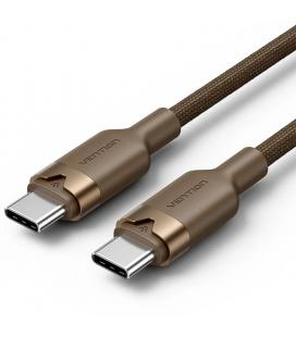 Cable usb 2.0 tipo-c 3a vention trdjf/ usb tipo-c macho - usb tipo-c macho/ hasta 60w/ 480mbps/ 1m/ oro desierto