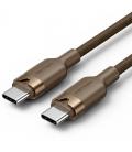 Cable usb 2.0 tipo-c 3a vention trdjf/ usb tipo-c macho - usb tipo-c macho/ hasta 60w/ 480mbps/ 1m/ oro desierto