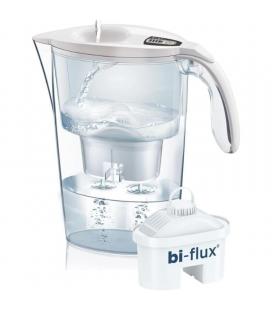 Pack jarra filtrante laica stream/ 2.3l/ blanca/ jarra + 1 filtro bi-flux