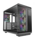 Caja ordenador mars gaming mc - revpro atx argb lcd 4.3 pulgadas cristal templado negra