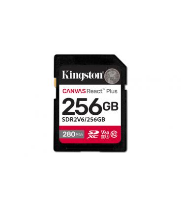 Tarjeta memoria sdxc 256gb kingston canvas react plus uhs - ii clase 10
